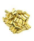 Brass Hex Standoff Spacers M3x10mm Female Thread 10mm Length Hexagonal Pillar Nuts For DIY Electronics Mounts Durable Anti Corrosion Easy Install 50 Pieces