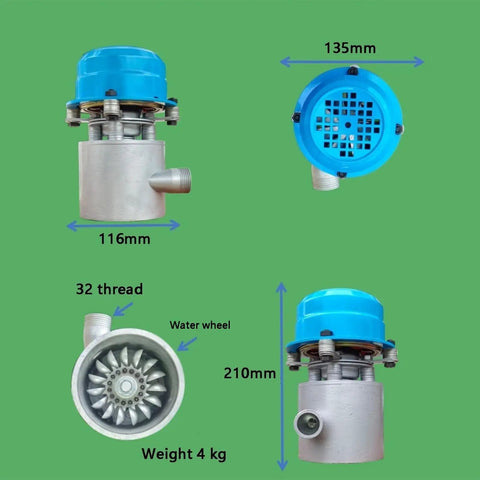 Go To Portable Small Hydro Turbine Generator For Home And Outdoor River Use 1000W 110V 220V with dimensions and components