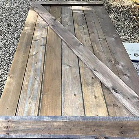 Straight Up Barnwood Aging Wood Wash Hella Eco Friendly For High Tannin Species Creates A Silver Gray Grain Look on rustic wooden door.