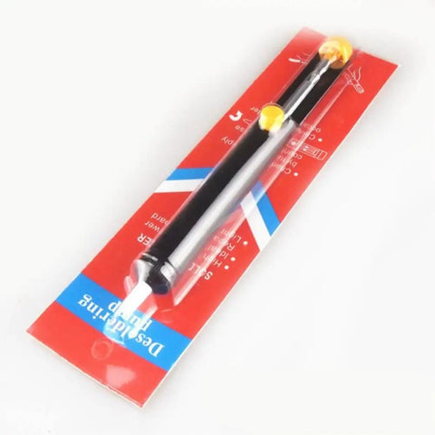 Pro Grade Desoldering Pump Vacuum Solder Sucker Tool With Black Aluminum Body in packaging