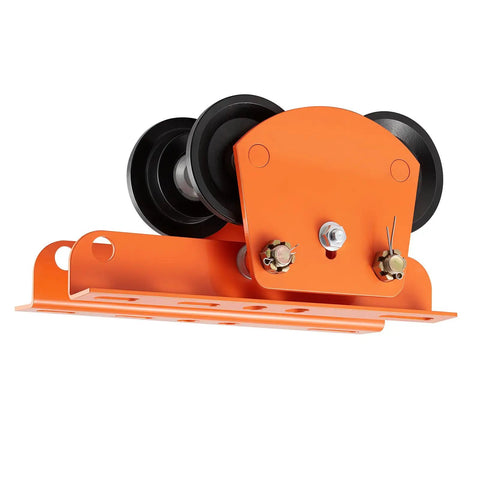 Heavy Duty Electric Hoist Trolley Workhorse 1 Ton Capacity With Dual Wheel Push Beam Trolley side view