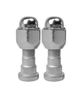 Pair of silver lug nuts from 4 Piece M12x1.25 Wheel Lug Stud Nut Set For Nissan And Infiniti Vehicles Including Rogue Altima Frontier Murano