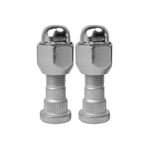 Pair of silver lug nuts from 4 Piece M12x1.25 Wheel Lug Stud Nut Set For Nissan And Infiniti Vehicles Including Rogue Altima Frontier Murano