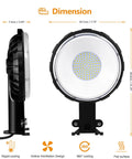 Two Pack 100W LED Barn Light With Dusk To Dawn Sensor, 12000 Lumens, IP65 Waterproof Outdoor Security Flood Lamp side and front view