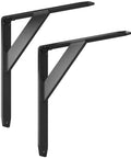 Jetstream Solid Heavy Duty Low Profile Welded Countertop Shelf Brackets For Floating Shelves, 500 LB Capacity, 2 Pack
