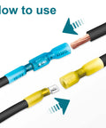 150 Piece Spade Connectors Set With Heat Shrink Terminals 22 To 10 AWG Copper Wire Connectors Male And Female Safe Seal