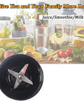 Cross Blade Replacement For NutriBullet RX N17 1001 2 Pack Upgraded Base With Tighter Nut Compatible 1700W Extractor Blenders