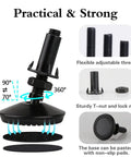Set Of 4 M10 Screw In Adjustable Leveling Feet For Furniture Heavy Duty Self Levelers With T Nut 2 Inch Base Diameter And 2 Inch Bolt Length Black With Non Slip Rubber Or Felt Pads For Cabinets Tables And Chairs featuring flexible thread and sturdy T-nut with non-slip pad.