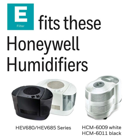 Replacement Wicking Filter E For Humidifiers Compatible With HCM 6009 6011 HEV680 HEV685 Helps Catch Minerals And No More White Dust In Baby Nurseries And Kids Rooms 1 Pack White