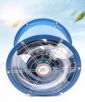 Front view of Beefy 110V Axial Exhaust Fan With 5400 Cubic Meters Per Hour Air Flow 16 Inch Wheel 1420 RPM Heavy Duty Ventilation