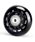Inline Skate Replacement Wheels 60mm 82-88A With ABEC-7 Bearings, single black wheel close-up
