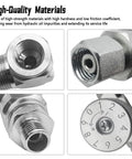 Close-up of Hydraulic Flow Control Valve For Mini Excavator 1-2 Ton STB-G3/8 Bidirectional Restrictor connectors and oil port.