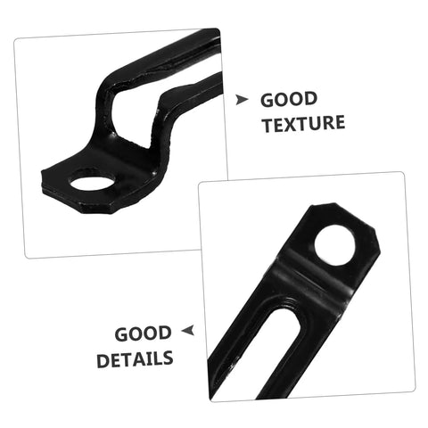 30 Pack Heavy Duty Metal Furniture Connectors Rock Solid No Slack Hidden Assembly Hardware For Cabinets Bookcases And Sofas Tight Hold Zero Play Hassle Free Setup showing detailed black steel connector with texture