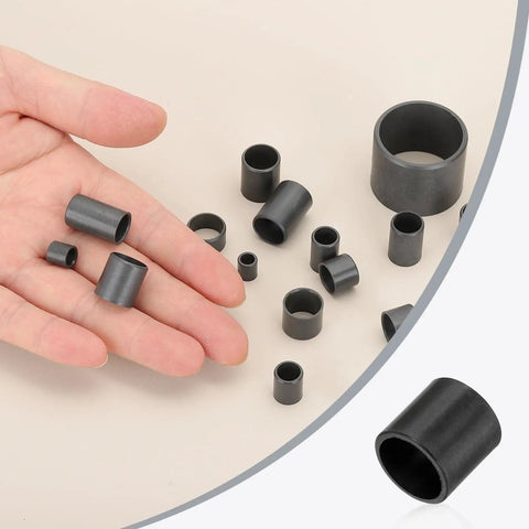 5 Pack POM Sleeve Bearings Black Self Lubricating Oilless Bushings ID 10mm OD 12mm Length 12mm shown in hand
