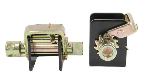 Beefed Up Heavy Duty Lashing Winch Set For 2 Inch Straps Left And Right Bolt On Or Weld On Track Tie Down Tow Dolly For Truck Flatbed Use 3333 Lbs Working Load Limit 10000 Lbs Breaking Strength Black, black steel winches