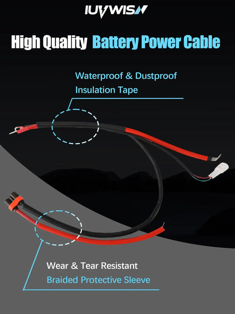 Plug And Play Main Power Wiring Harness For Sur Ron LBX Light Bee X S Electric Dirt Bike No Fuss Setup Premium PVC Nylon Battery Cable Connector Wire Rigorous Fitment Tested For Easy Fit And Reliable Power