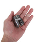 Cabilock 3 Pc Electric Drill Pipe Threader Kit For Cutting Plastic And Metal Pipes Efficient Threading Tool with cutter in hand.