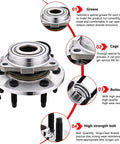 Close-up of Front Wheel Hub Bearing Assembly For 4WD 6 Lug 515096 Compatible With Chevy Tahoe Silverado 1500 with features