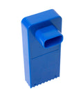 Blue Model Water Leak Alarm For Water Heaters And Pans, Ready To Go With Factory Battery, shown in blue plastic housing
