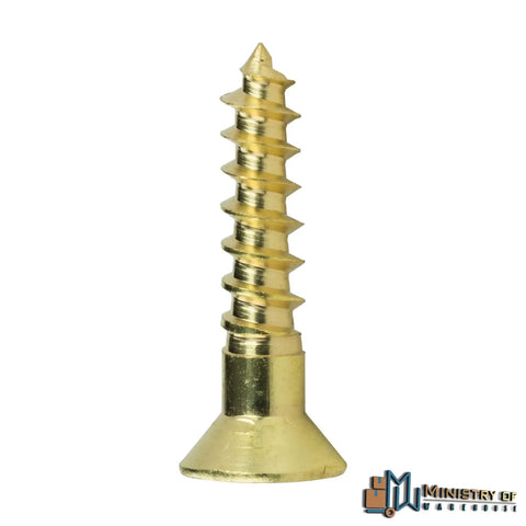 Solid Brass Wood Screws Flat Head Countersink Phillips Drive Size 12 X 4 Inch Rust Free Heavy Duty Fasteners side view