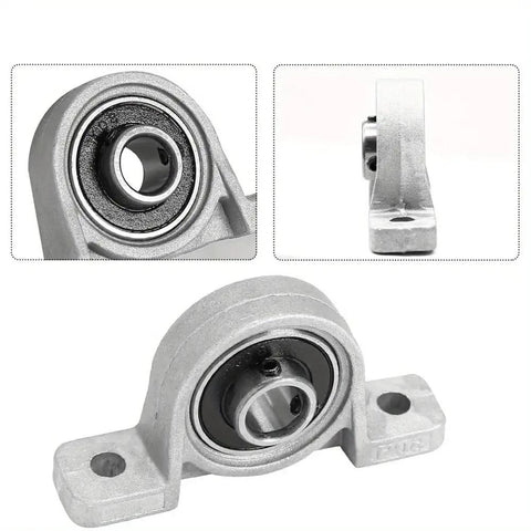 4 Pack Pillow Block Bearings 8mm ID Self Aligning Zinc Aluminum Alloy Flange Mount Support For T8 Lead Screws Low Noise Durable