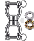 Beefy Bearing Swing Swivel For Rigging And Hanging 360 Degree Rotation Accessory Heavy Duty Industrial Gear For Static And Dynamic Ropes Upgraded Hanging Solution, stainless steel swivel with bearing and ring