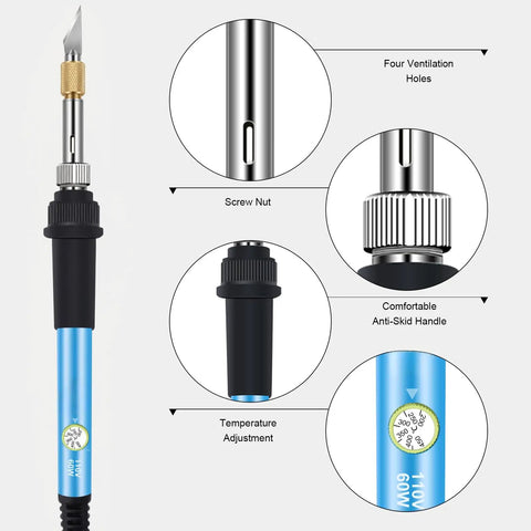 Awesome Acrylics Acrsikr Hot Knife Foam Cutter with adjustable temperature control and ergonomic rubber handle features.