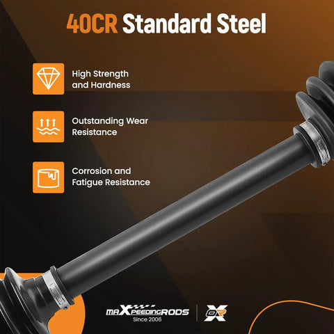 40CR standard steel CV axle showcasing high strength, wear resistance, and corrosion resistance for Honda Civic 2006-2015.