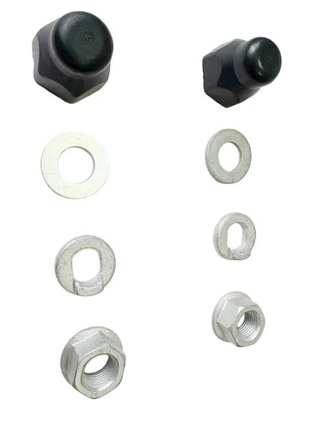 Heavy Duty Pro Grade 12mm Hub Motor Nut Kit For Electric Bikes And Scooters With M12x1.25 Locknuts Washers And Rubber Cap 12mm