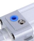 Close-up of 32mm Bore Aluminum Pneumatic Cylinder built tough with adjustable cushioning and rust resistant aluminum alloy body.
