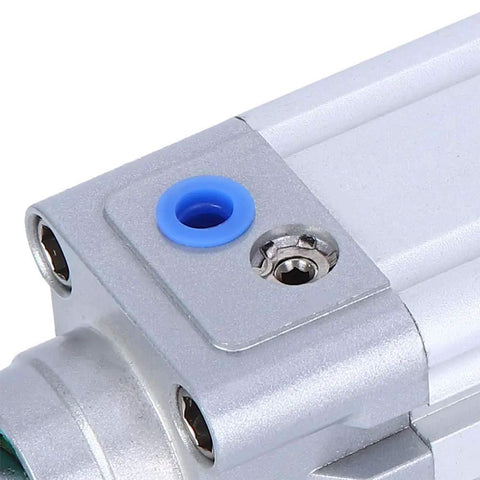 Close-up of 32mm Bore Aluminum Pneumatic Cylinder built tough with adjustable cushioning and rust resistant aluminum alloy body.