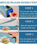 Instructions for Super No Sweat Heavy Duty Heat Seal Machine For Mylar Cookie And Poly Bags 12 Inch Wide Manual Sealer.