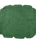 Outdoor Patio Swing Cover With 210D Silver Coated Oxford Fabric, Sturdy 4 Reinforcement Straps, Dust Proof UV Shield, All Weather Shade For Garden Chairs, 142x120x18 Cm Dark Green displayed on plain background.