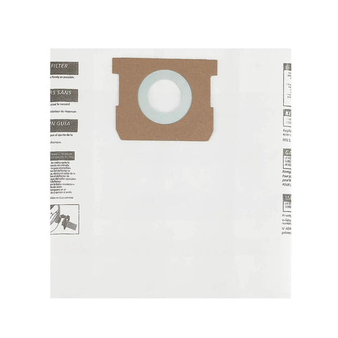 Close-up of a disposable vacuum filter bag from the 15 Pack Replacement Vacuum Filter Bags For 5 To 8 Gallon Vacuums Type E And Type H