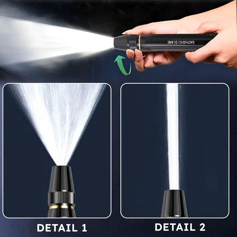 Powerful High Pressure Home Car Wash And Garden Sprayer With Adjustable Nozzle spraying water with 8x boosted pressure detail