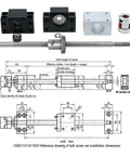 16mm Rolled Ballscrew Set With 300mm To 1500mm Lengths, BKBF12 Support, DSG16H Nut Housing, LF Flexible Coupling, CNC diagram