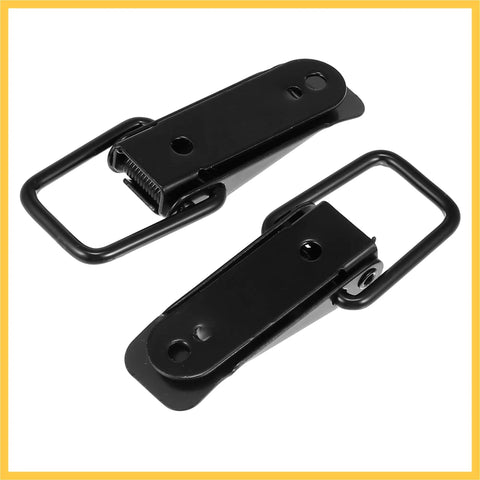 Universal Car Bumper Security Hook Lock Clips Quick Release Fasteners 105x33mm 2 Pack black metal clips for car bumpers