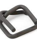 Heavy Duty Phosphate Strapping Buckle Set For Three Quarter Inch Woven Cord Strapping Tape Anti Slip Coating For Maximum Grip Built Tough For Heavy Loads 200 Pack close-up view.