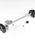 Ball Screw RM1204 With BK BF10 Flange And Housing, 12mm Diameter CNC Machine Part, with components, shown in profile view