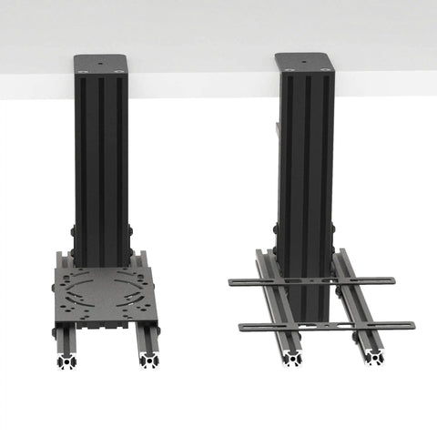 Front view of Beefy Desk Mount For Flight Sim Joysticks Throttles And HOTAS Systems Ready To Rock Your Setup Fits Logitech X56 X52 X52 Pro