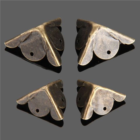 40Pcs Antique Jewelry Box Feet And Corner Brackets Set For Wood Cases With Vintage Embossed Look Decorative Leg Protectors