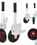 Smooth Rolling No Sweat Soccer Goal Dolly With High Lift Puncture Proof Tires, showing heavy duty wheels and handle.