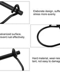 One Quarter Inch Diameter Heavy Duty Safety Coupler Pin For Quick Release Hitches And PTO Pins Carbon Steel Round Loop Wire Lock details