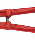 36 Inch Bolt Cutters With 16mm HRC15 Or 8mm HRC40 Capacity Hardened Jaw Central Cutting Edge Heavy Duty Construction, red handles