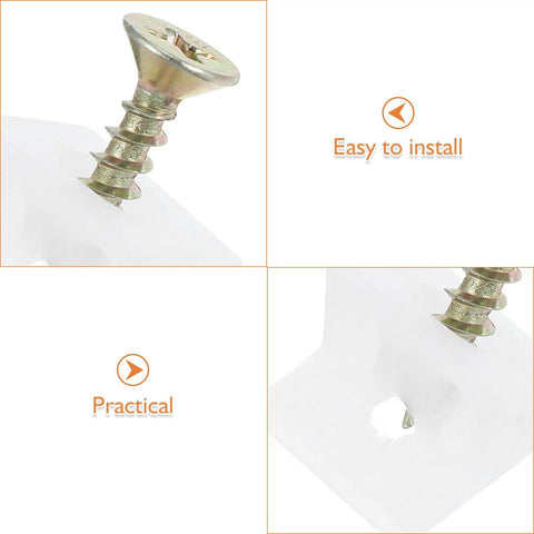 Space Saver 50 Pcs Drawer Support Wedges With Screws For Kitchen Cabinets And Office Desks, Easy and Practical Installation
