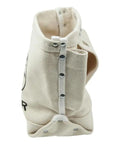 Side view of Heavy Duty Bolt Bag With Bull Pin Loops And Drain Holes, No 4 Canvas Tool Carrier, showing rivet details and sturdy canvas.