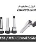 High Precision Taper Collet Chuck With 0.005mm Accuracy For Milling And Lathe Machines Heavy Load Industrial Metal Cutting Tool set with ER16 and ER20 holders.
