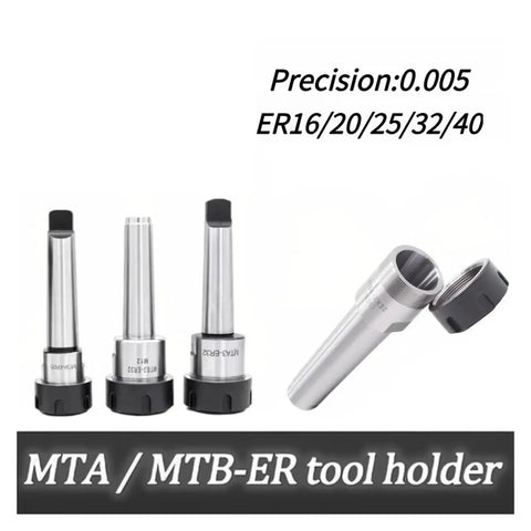 High Precision Taper Collet Chuck With 0.005mm Accuracy For Milling And Lathe Machines Heavy Load Industrial Metal Cutting Tool set with ER16 and ER20 holders.