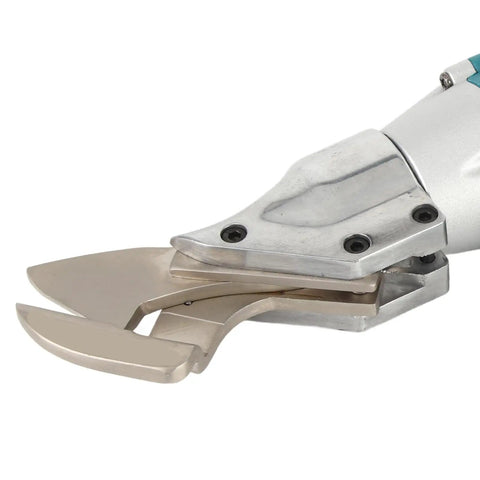 ANKROYU Cordless Electric Scissors With 360 Rotating Head Flexible ABS Power Shears metal cutting head close-up view.
