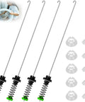 Washer Suspension Rod Kit W11130362 With Upgraded Design And Heavy Duty High Strength Springs For Stable Performance Fits Whirlpool Maytag Kenmore Front Load And Top Load Washers, four rods